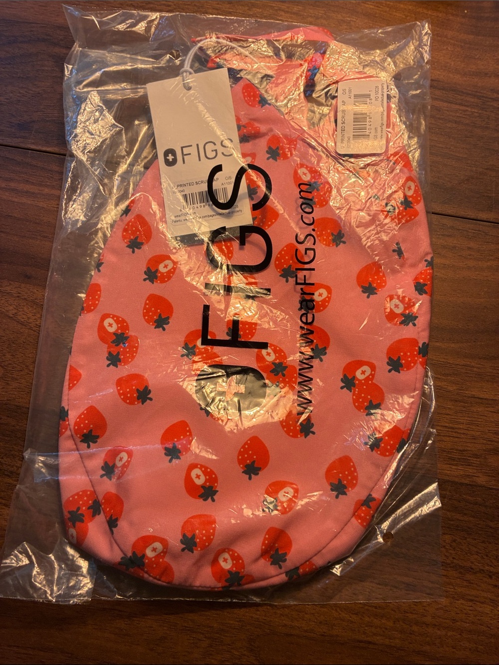 FIGS pink Strawberry Scrub cap new